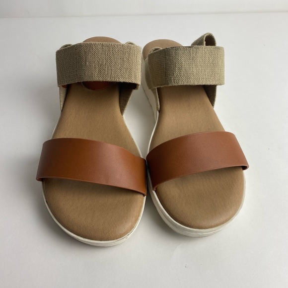 Kensie Shoes Kensie Everlee Womens Stretch Strap Tan Sandals Poshmark